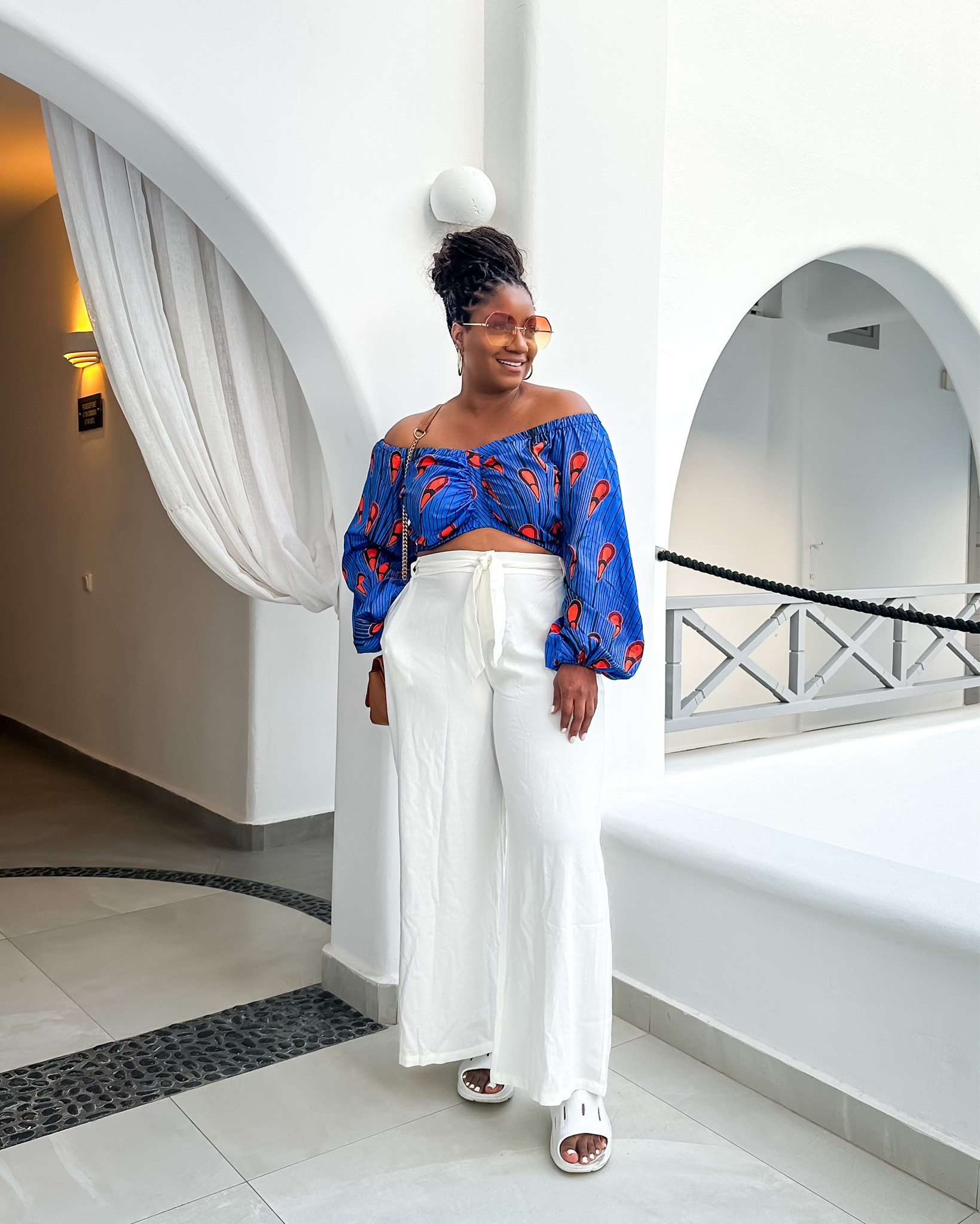 linen pants with crop top